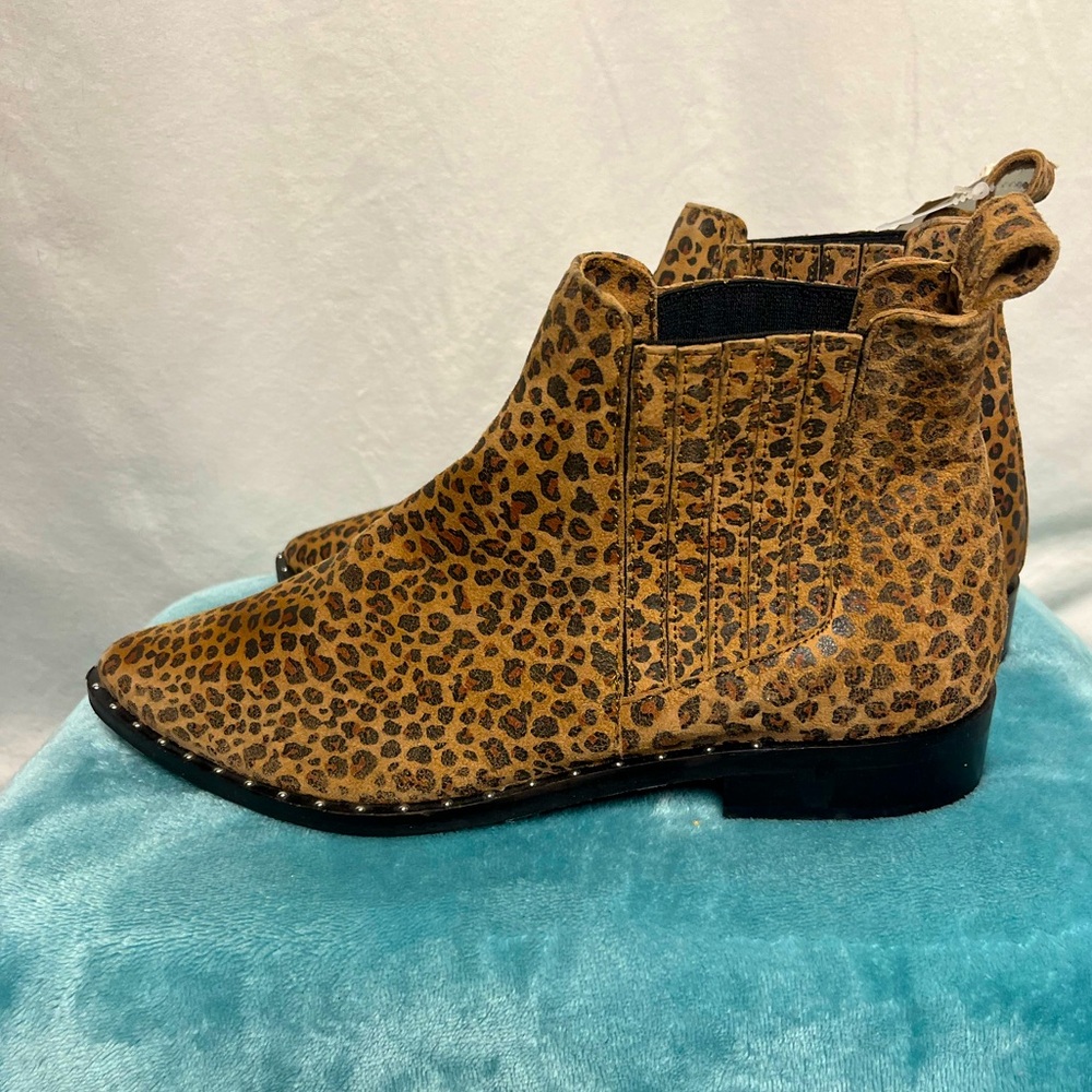 NWT Musse and Cloud leather leopard booties 7